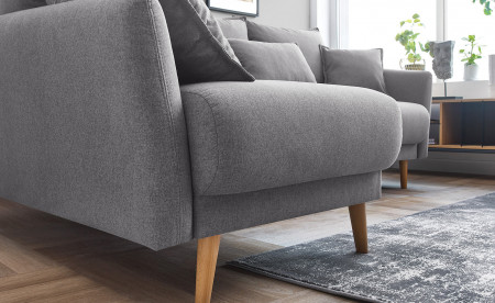 BOBOCHIC MIA - Canapé d'angle convertible scandinave - avec coffre - 4 places - Gauche BOBOCHIC MIA - Canapé d'angle convertible scandinave - avec coffre - 4 places - Gauche