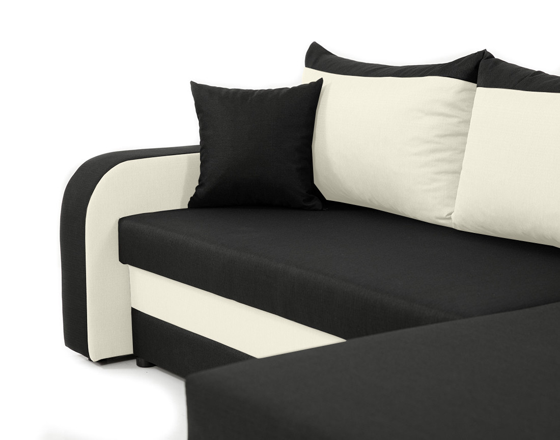 Canapé d'angle réversible convertible avec coffres 4 places en velours Valos