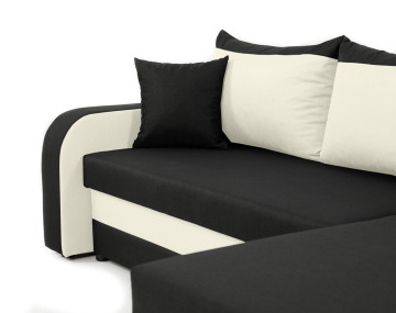 Canapé d'angle réversible convertible avec coffres 4 places en velours Valos