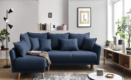 BOBOCHIC MIA - Canapé d'angle convertible scandinave - avec coffre - 4 places - Gauche BOBOCHIC MIA - Canapé d'angle convertible scandinave - avec coffre - 4 places - Gauche