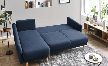 BOBOCHIC MIA - Canapé d'angle convertible scandinave - avec coffre - 4 places - Gauche BOBOCHIC MIA - Canapé d'angle convertible scandinave - avec coffre - 4 places - Gauche