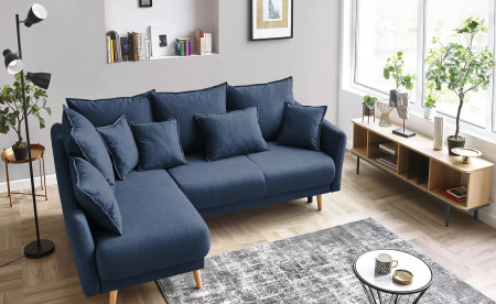 BOBOCHIC MIA - Canapé d'angle convertible scandinave - avec coffre - 4 places - Gauche BOBOCHIC MIA - Canapé d'angle convertible scandinave - avec coffre - 4 places - Gauche