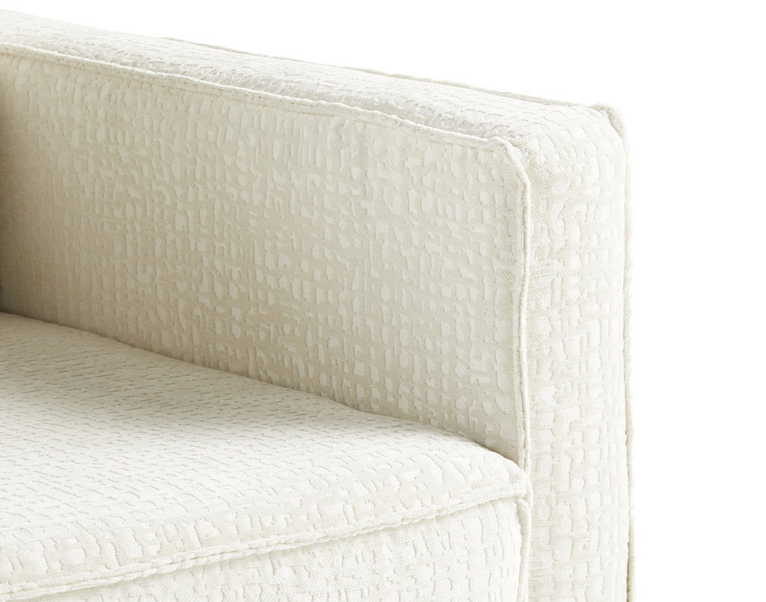 Canapé droit 3 places convertible avec coffre en tissu velours relief Charlie Canapé droit 3 places convertible avec coffre en tissu velours relief Charlie