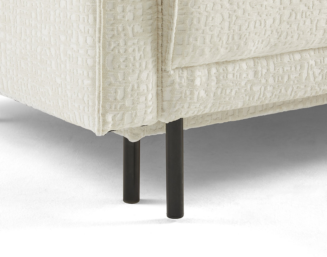 Canapé droit 3 places convertible avec coffre en tissu velours relief Charlie Canapé droit 3 places convertible avec coffre en tissu velours relief Charlie
