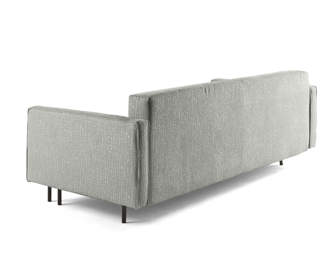 Canapé droit 3 places convertible avec coffre en tissu velours relief Charlie Canapé droit 3 places convertible avec coffre en tissu velours relief Charlie