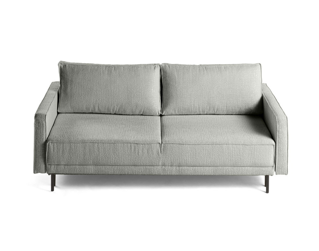 Canapé droit 3 places convertible avec coffre en tissu velours relief Charlie Canapé droit 3 places convertible avec coffre en tissu velours relief Charlie