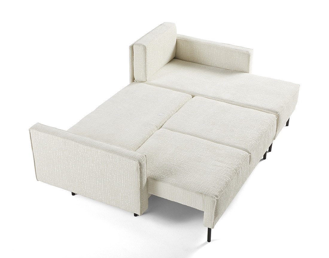 Canapé d'angle convertible avec coffre en tissu velours relief Charlie Canapé d'angle convertible avec coffre en tissu velours relief Charlie