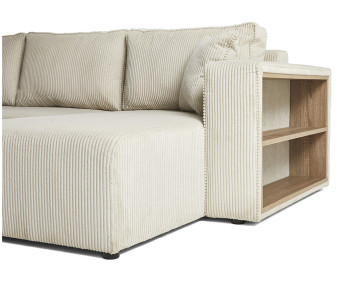 Canapé d'angle 4 places convertible avec poufs Topaze - Best Mobilier