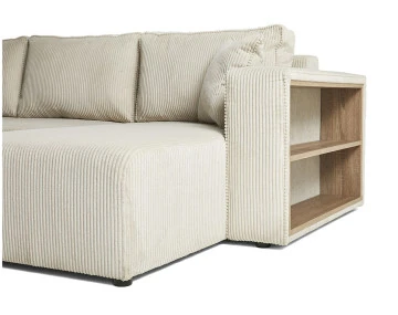 Canapé d'angle 4 places convertible avec poufs Topaze - Best Mobilier