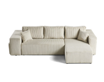 Canapé d'angle 4 places convertible avec poufs Topaze - Best Mobilier