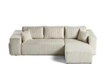 Canapé d'angle 4 places convertible avec poufs Topaze - Best Mobilier