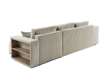 Canapé d'angle 4 places convertible avec poufs Topaze - Best Mobilier