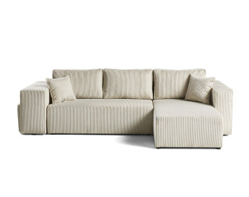 Canapé d'angle 4 places convertible avec poufs Topaze - Best Mobilier