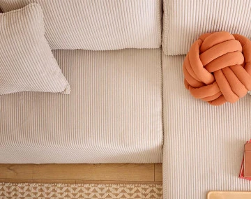 Canapé d'angle 4 places convertible avec poufs Topaze - Best Mobilier