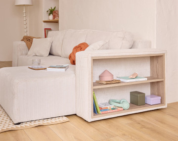 Canapé d'angle 4 places convertible avec poufs Topaze - Best Mobilier