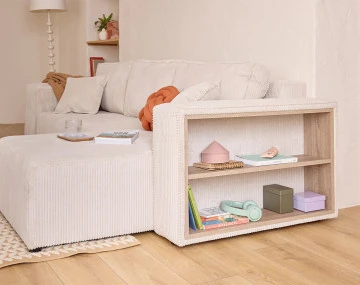 Canapé d'angle 4 places convertible avec poufs Topaze - Best Mobilier