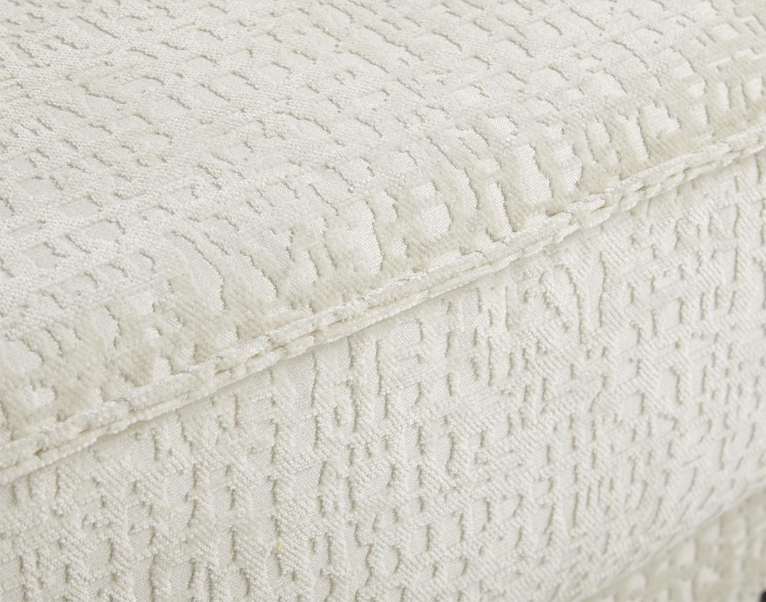 Canapé droit 2 places en tissu velours relief Charlie