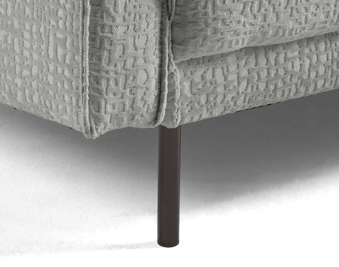 Canapé droit 2 places en tissu velours relief Charlie Canapé droit 2 places en tissu velours relief Charlie