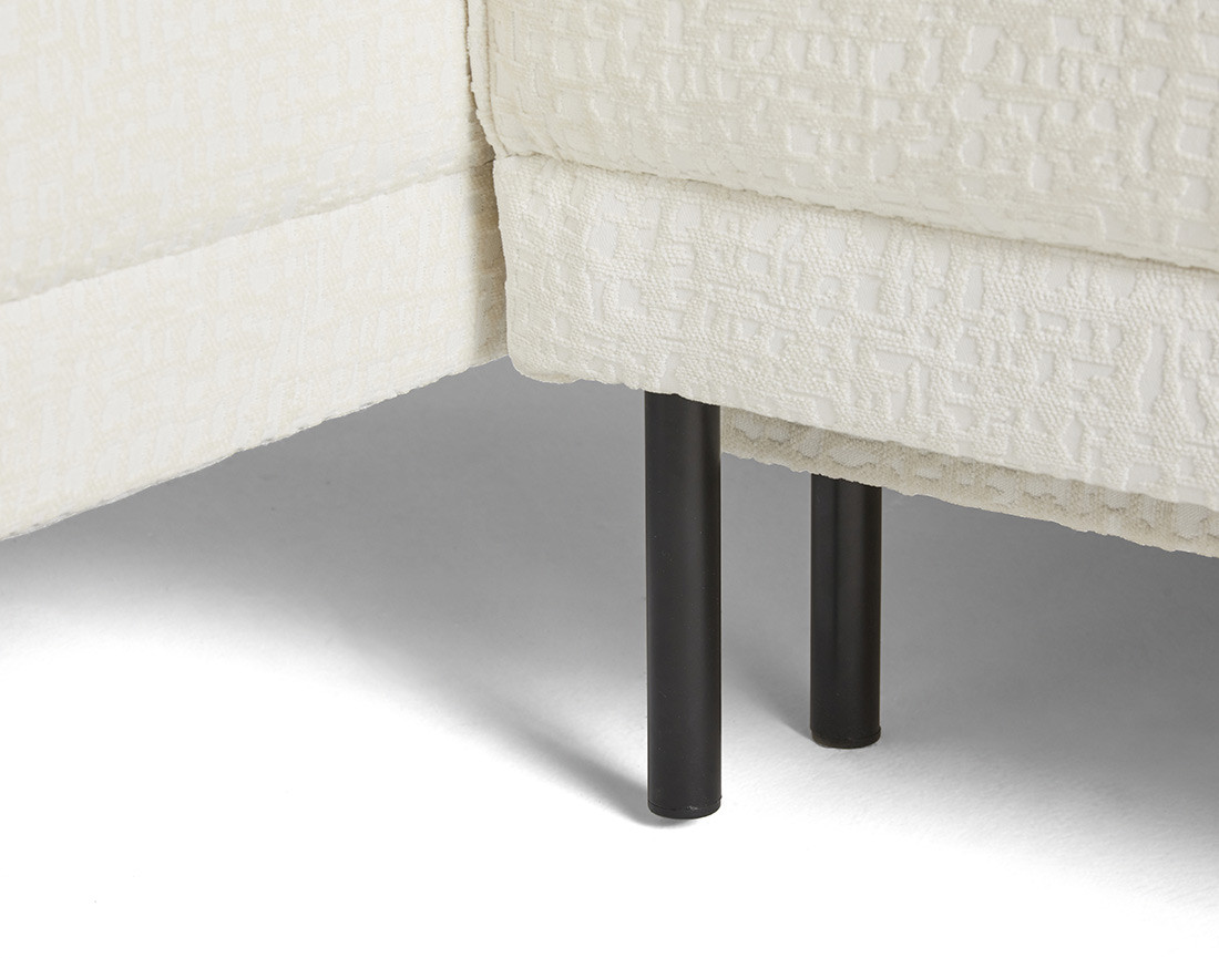 Canapé panoramique convertible coffre en tissu velours relief Charlie Canapé panoramique convertible coffre en tissu velours relief Charlie