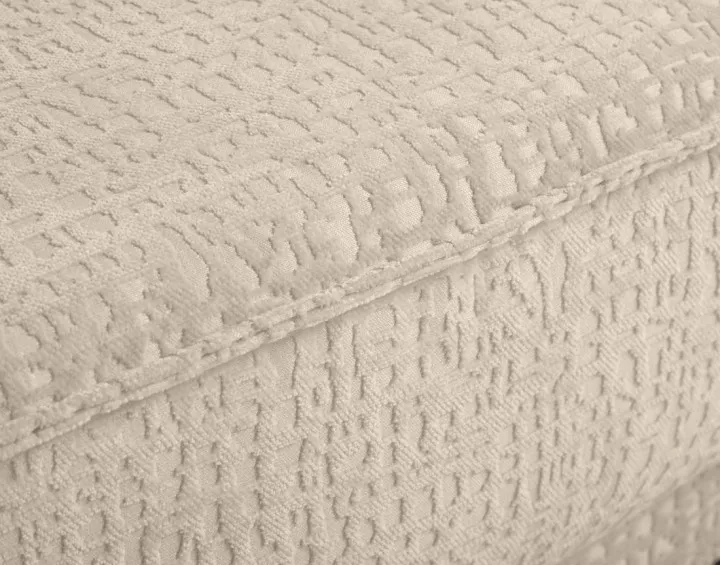 Canapé panoramique convertible coffre en tissu velours relief Charlie