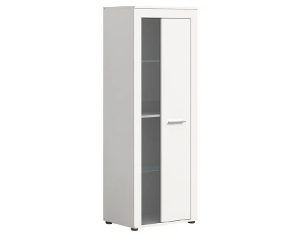 Vitrine blanc 2 portes 60x159 cm Stafford