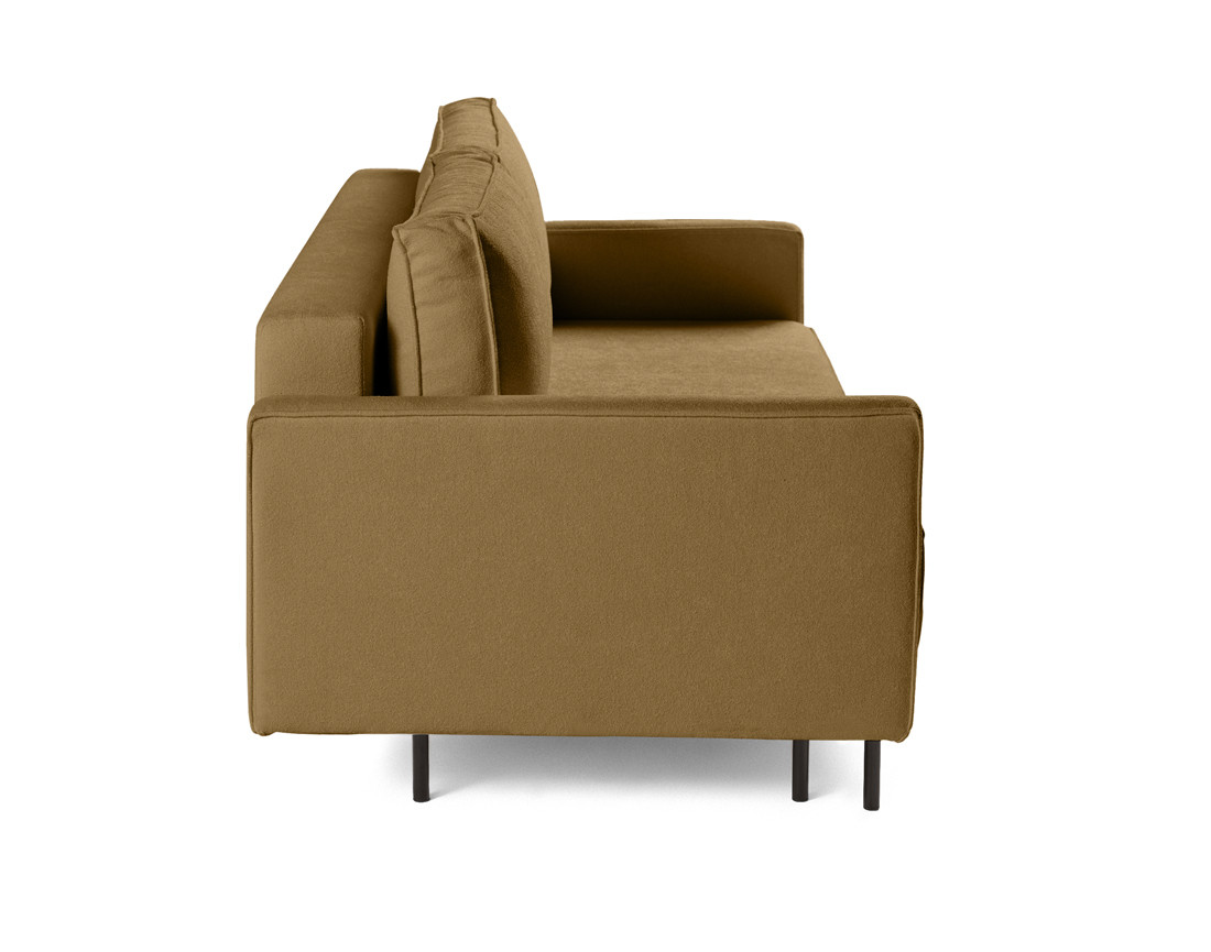 Canapé droit 3 places convertible avec coffre en tissu Charlie