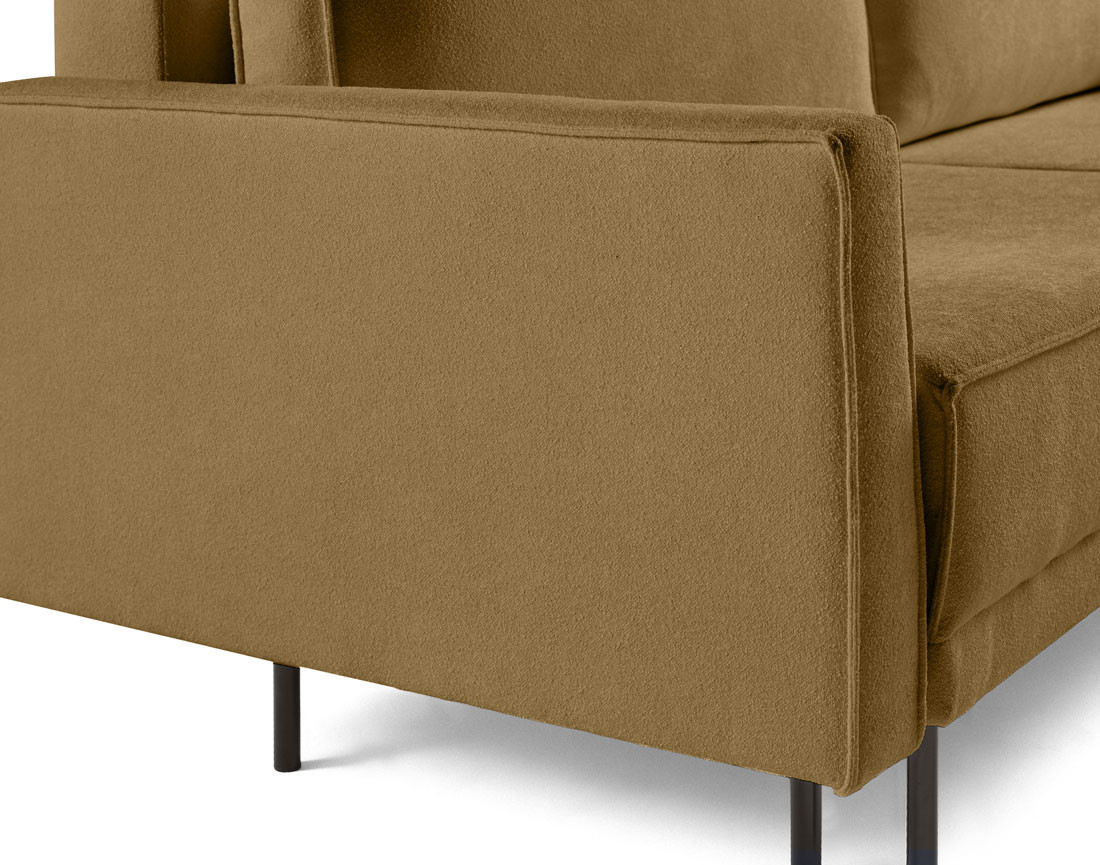 Canapé droit 3 places convertible avec coffre en tissu Charlie