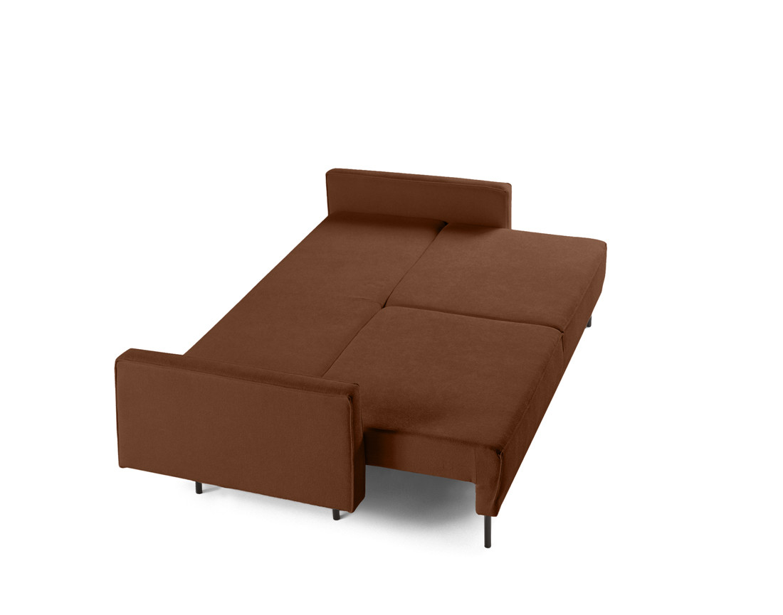 Canapé droit 3 places convertible avec coffre en tissu Charlie