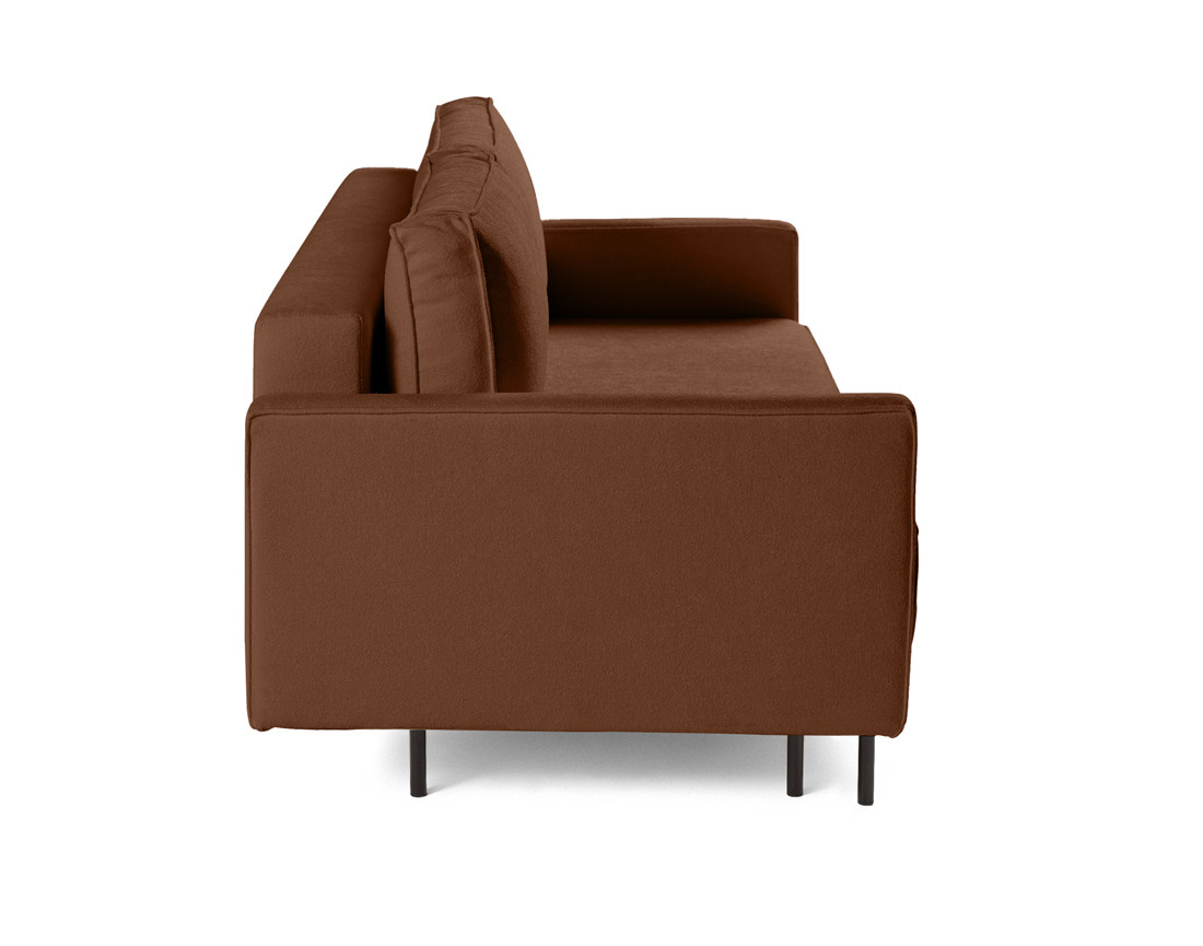 Canapé droit 3 places convertible avec coffre en tissu Charlie