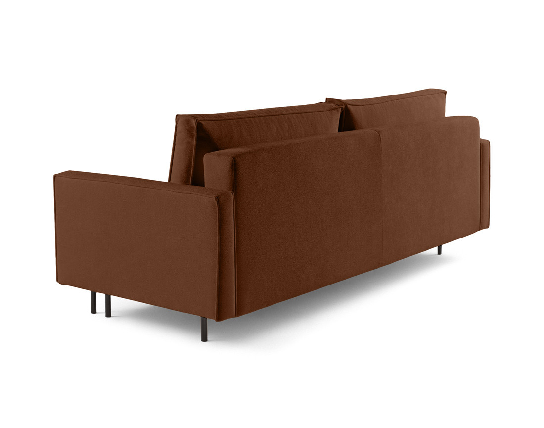 Canapé droit 3 places convertible avec coffre en tissu Charlie