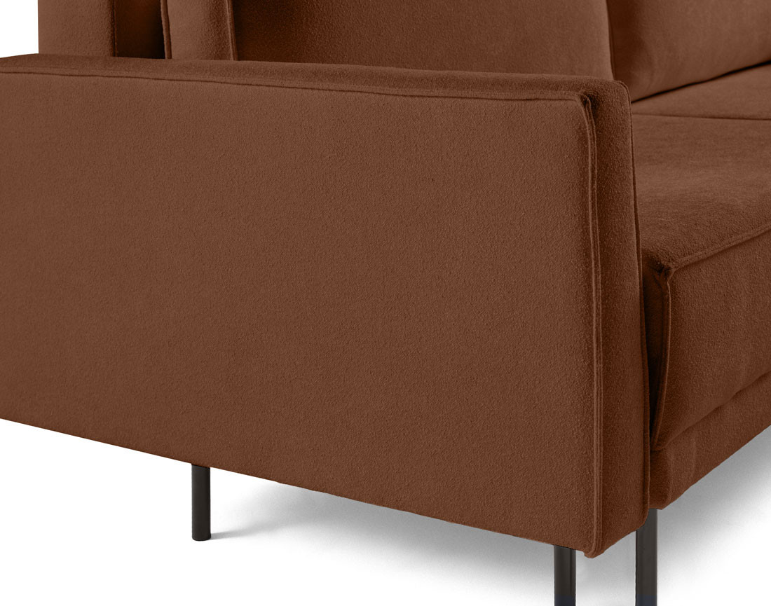 Canapé droit 3 places convertible avec coffre en tissu Charlie