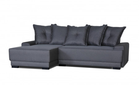 Craig - Canapé d'angle convertible 4 places - en tissu - avec coffre de rangement - gauche Craig - Canapé d'angle convertible 4 places - en tissu - avec coffre de rangement - gauche