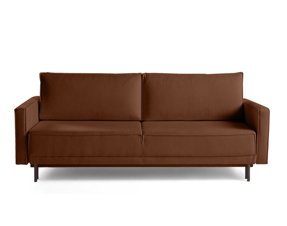 Canapé droit 3 places convertible avec coffre en tissu Charlie