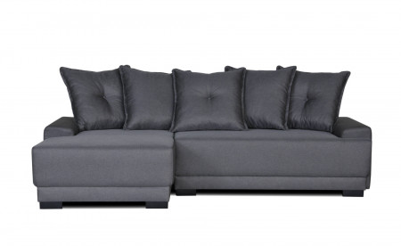 Craig - Canapé d'angle convertible 4 places - en tissu - avec coffre de rangement - gauche Craig - Canapé d'angle convertible 4 places - en tissu - avec coffre de rangement - gauche