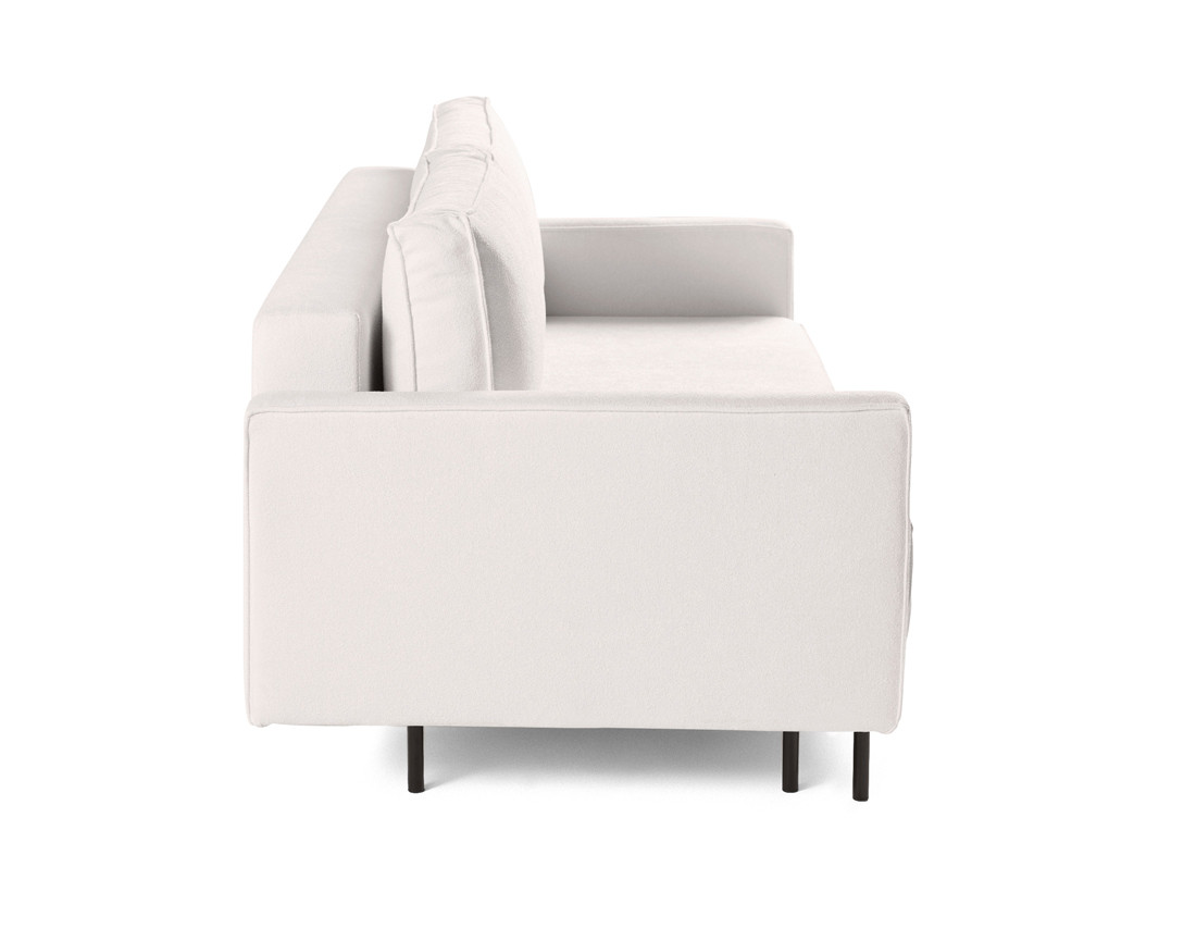 Canapé droit 3 places convertible avec coffre en tissu Charlie Canapé droit 3 places convertible avec coffre en tissu Charlie