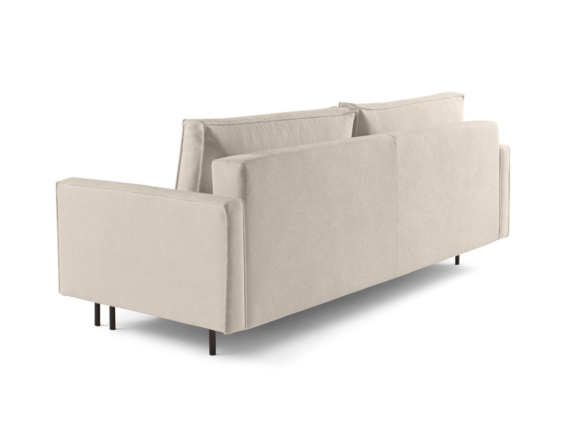 Canapé droit 3 places convertible avec coffre en tissu Charlie Canapé droit 3 places convertible avec coffre en tissu Charlie