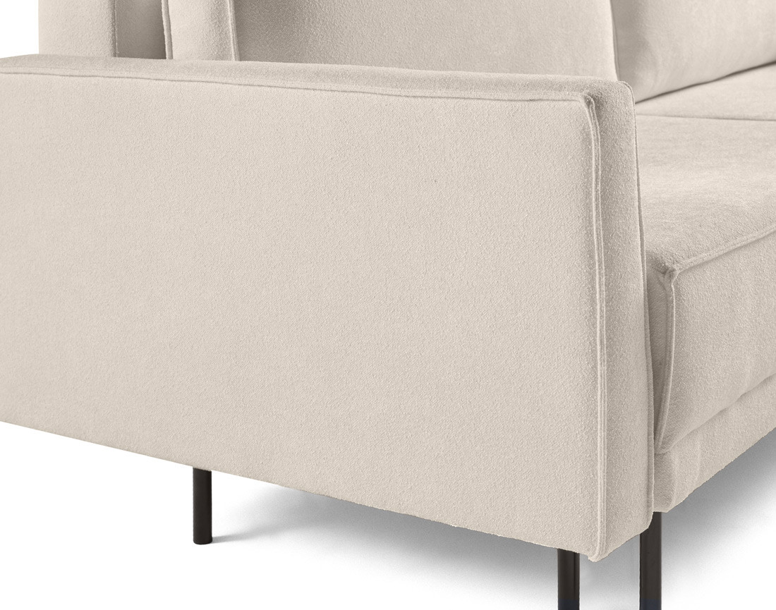 Canapé droit 3 places convertible avec coffre en tissu Charlie Canapé droit 3 places convertible avec coffre en tissu Charlie