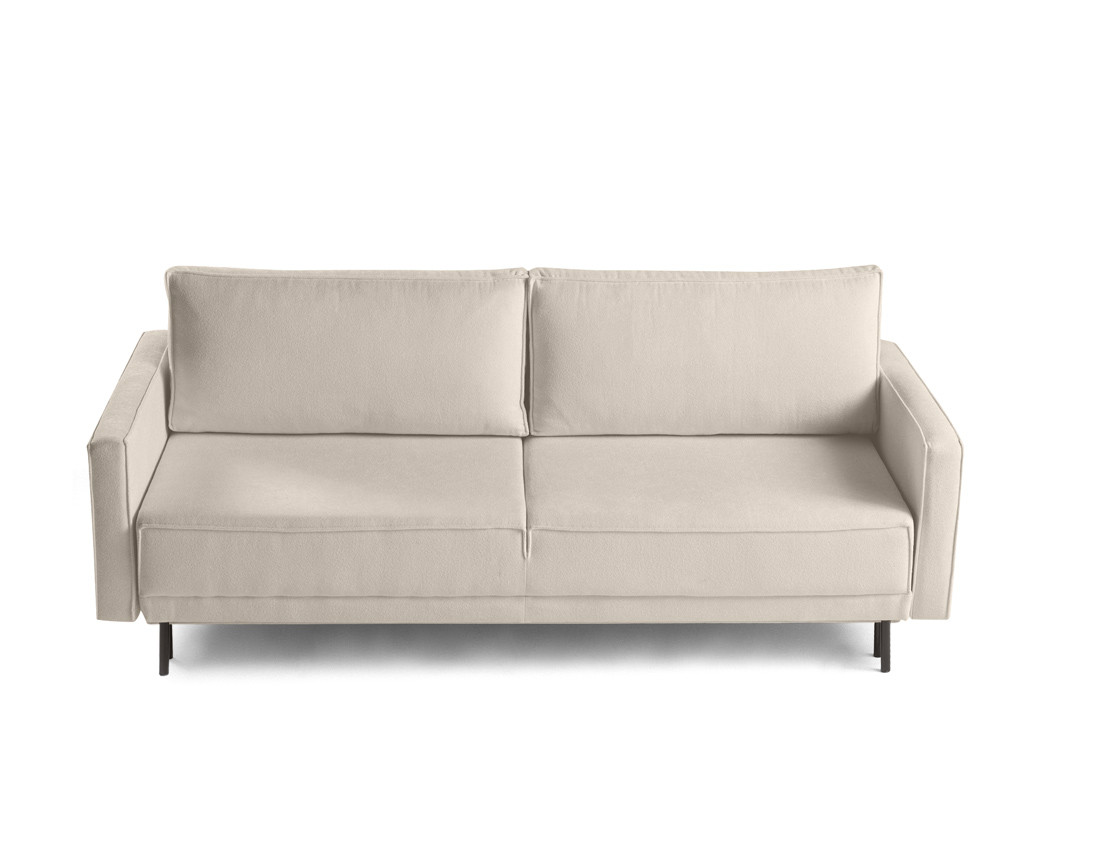 Canapé droit 3 places convertible avec coffre en tissu Charlie Canapé droit 3 places convertible avec coffre en tissu Charlie