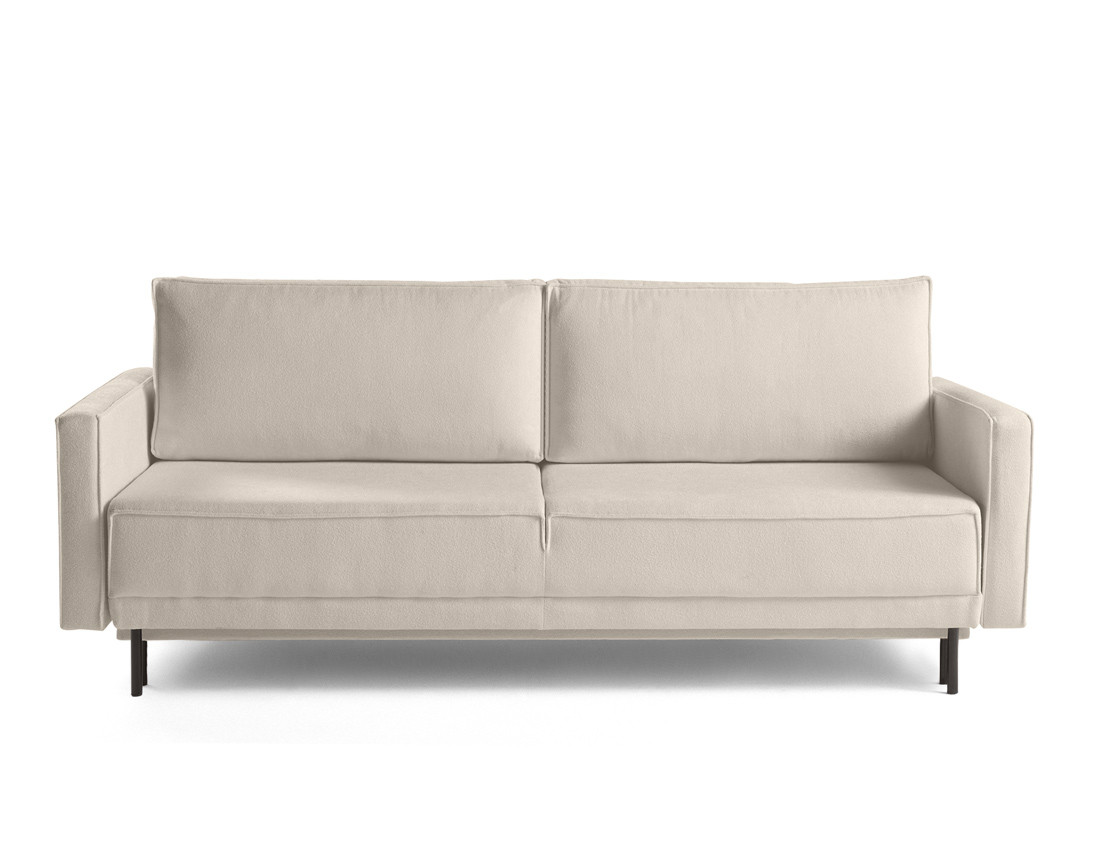 Canapé droit 3 places convertible avec coffre en tissu Charlie Canapé droit 3 places convertible avec coffre en tissu Charlie