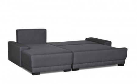 Craig - Canapé d'angle convertible 4 places - en tissu - avec coffre de rangement - gauche Craig - Canapé d'angle convertible 4 places - en tissu - avec coffre de rangement - gauche