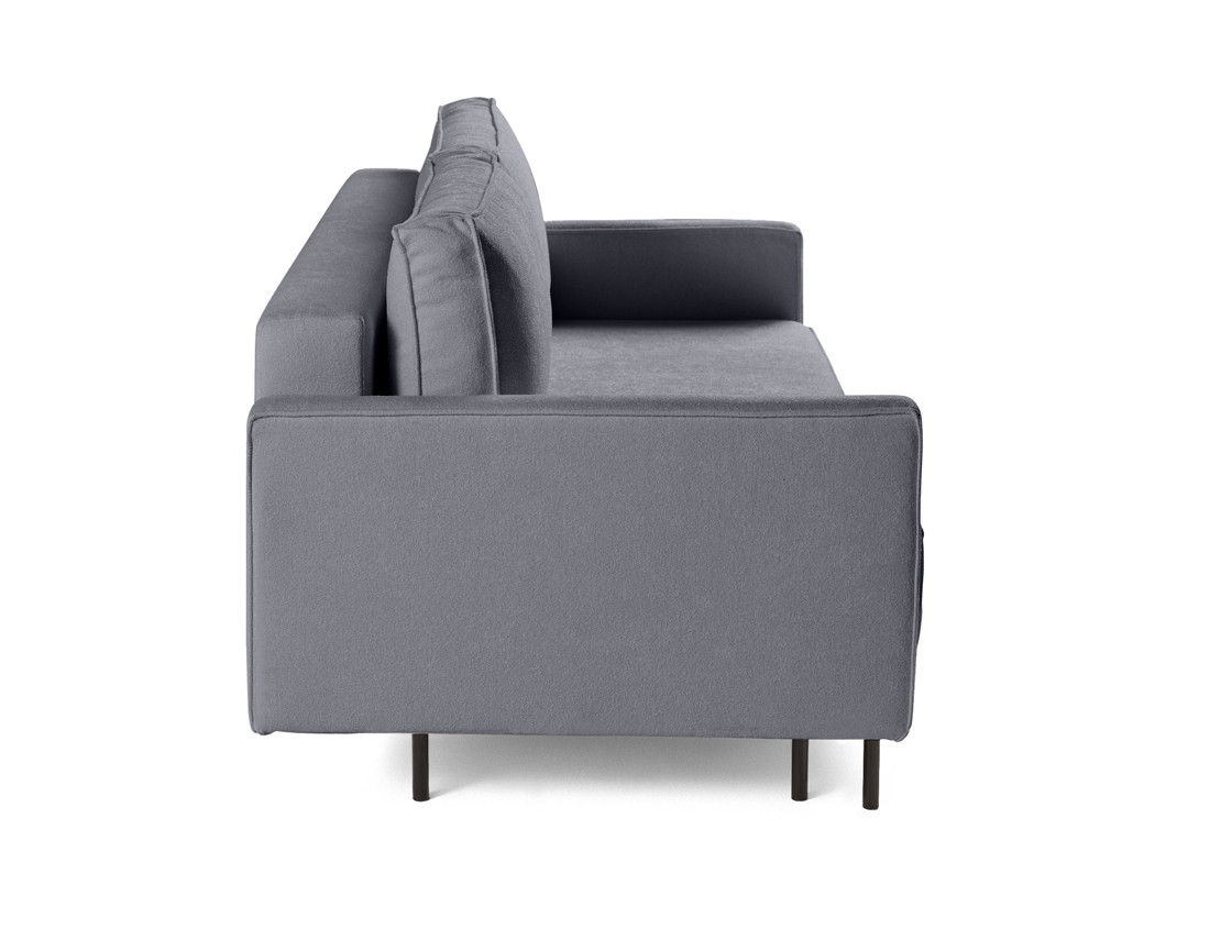 Canapé droit 3 places convertible avec coffre en tissu Charlie Canapé droit 3 places convertible avec coffre en tissu Charlie