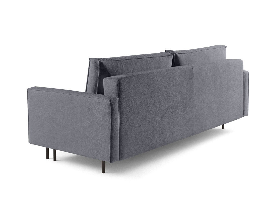 Canapé droit 3 places convertible avec coffre en tissu Charlie Canapé droit 3 places convertible avec coffre en tissu Charlie