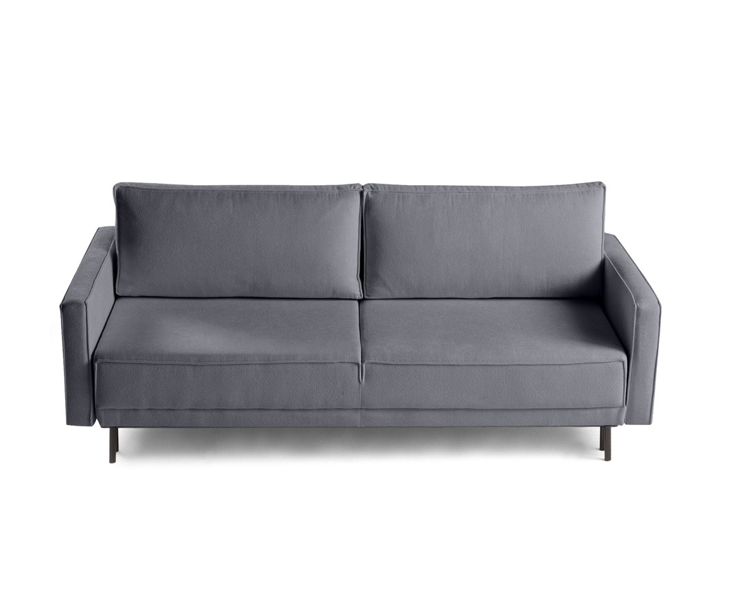 Canapé droit 3 places convertible avec coffre en tissu Charlie Canapé droit 3 places convertible avec coffre en tissu Charlie