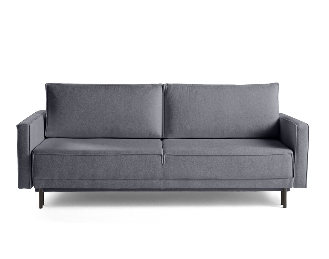 Canapé droit 3 places convertible avec coffre en tissu Charlie Canapé droit 3 places convertible avec coffre en tissu Charlie