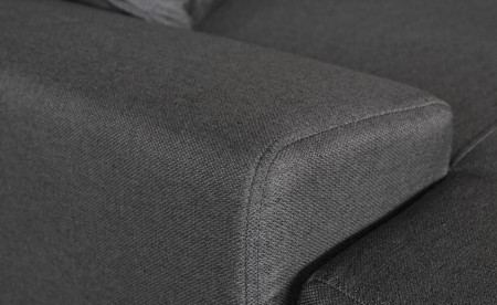 Craig - Canapé d'angle convertible 4 places - en tissu - avec coffre de rangement - gauche Craig - Canapé d'angle convertible 4 places - en tissu - avec coffre de rangement - gauche