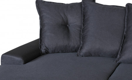 Craig - Canapé d'angle convertible 4 places - en tissu - avec coffre de rangement - gauche Craig - Canapé d'angle convertible 4 places - en tissu - avec coffre de rangement - gauche