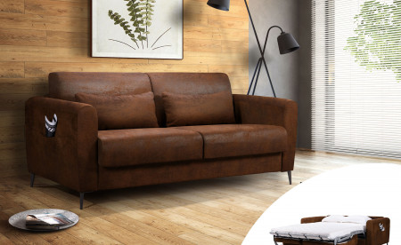 Allan - Canapé 3 places convertible - Ouverture express - couchage quotidien - Style Industriel Allan - Canapé 3 places convertible - Ouverture express - couchage quotidien - Style Industriel