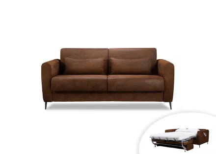  Allan - Canapé 3 places convertible - Ouverture express - couchage quotidien - Style Industriel