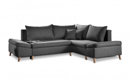 Rosa - Canapé d'angle scandinave droite convertible avec rangement - 258x196x85cm Rosa - Canapé d'angle scandinave droite convertible avec rangement - 258x196x85cm