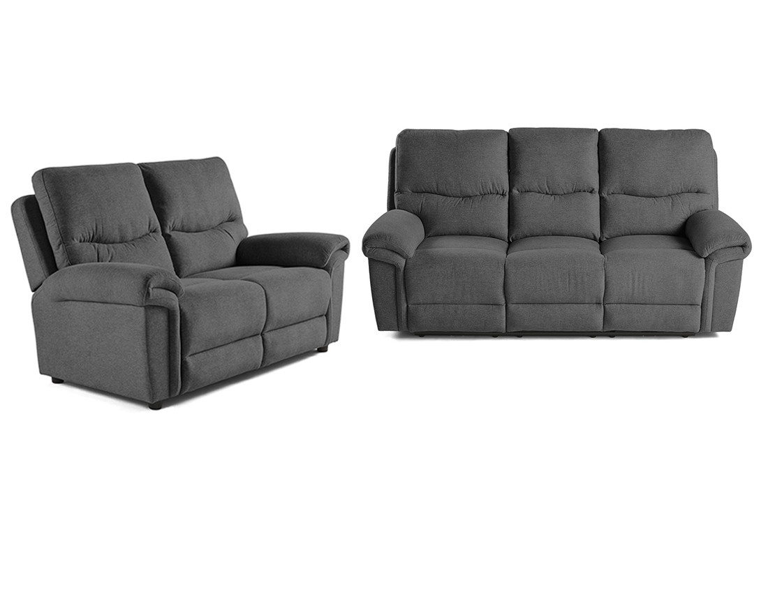 Canapés relax électrique 2 et 3 places en tissu Jasmin